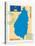 Stamp with Map and Flag of Saint Lucia-Perysty-Stretched Canvas