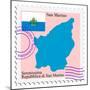 Stamp with Map and Flag of San Marino-Perysty-Mounted Premium Giclee Print