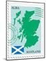 Stamp with Map and Flag of Scotland-Perysty-Mounted Art Print