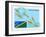 Stamp with Map and Flag of Solomon Islands-Perysty-Framed Art Print