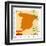 Stamp with Map and Flag of Spain-Perysty-Framed Art Print