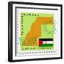 Stamp with Map and Flag of Western Sahara-Perysty-Framed Premium Giclee Print