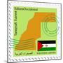 Stamp with Map and Flag of Western Sahara-Perysty-Mounted Premium Giclee Print