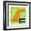 Stamp with Map and Flag of Western Sahara-Perysty-Framed Art Print