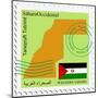 Stamp with Map and Flag of Western Sahara-Perysty-Mounted Art Print