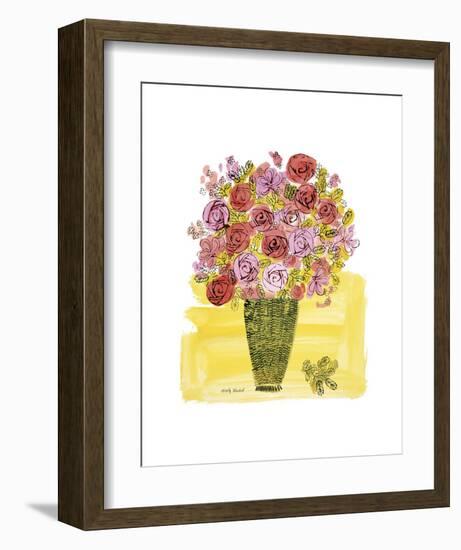 (Stamped) Basket of Flowers, 1958-Andy Warhol-Framed Art Print