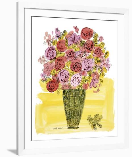 (Stamped) Basket of Flowers, 1958-Andy Warhol-Framed Art Print