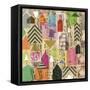 Stamped Houses I-Nikki Galapon-Framed Stretched Canvas