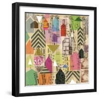 Stamped Houses I-Nikki Galapon-Framed Art Print