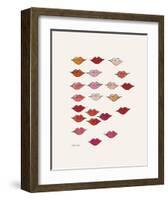 Stamped Lips, c. 1959-Andy Warhol-Framed Art Print