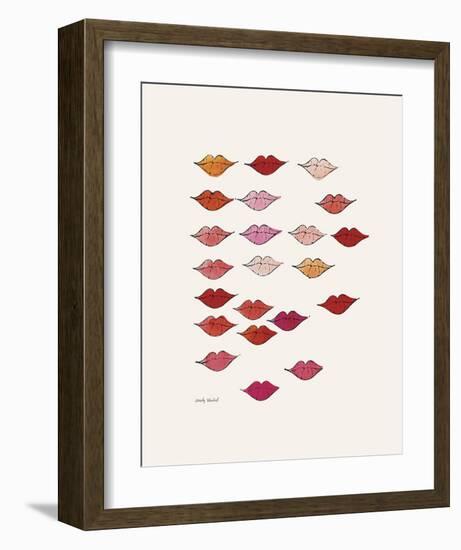 Stamped Lips, c. 1959-Andy Warhol-Framed Art Print