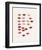 Stamped Lips, c. 1959-Andy Warhol-Framed Art Print