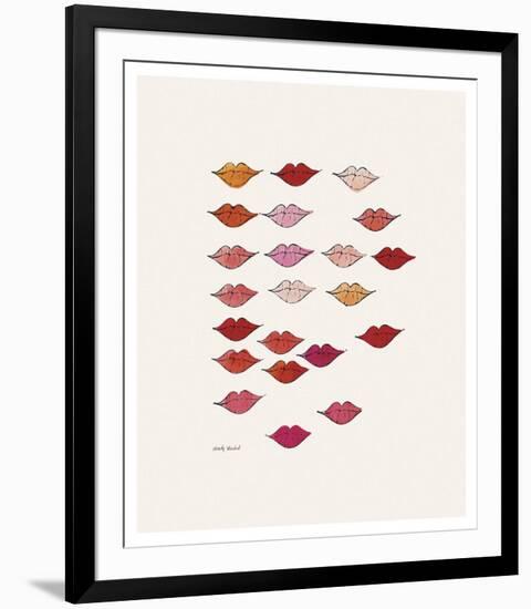 Stamped Lips, c. 1959-Andy Warhol-Framed Art Print