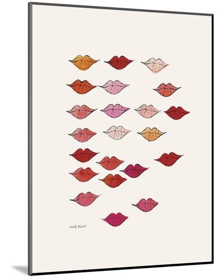 Stamped Lips, c. 1959-Andy Warhol-Mounted Print