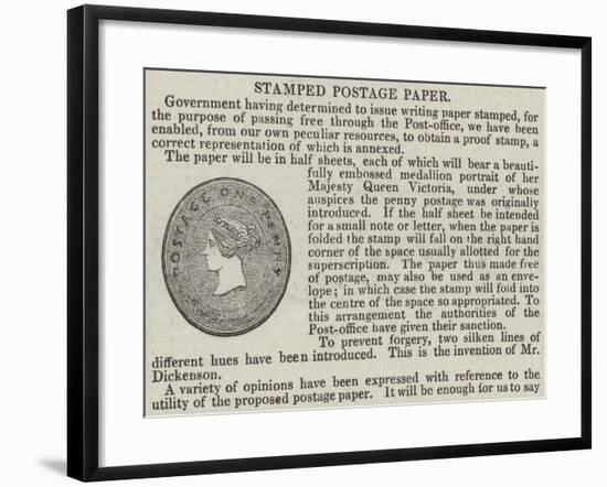 Stamped Postage Paper-null-Framed Giclee Print