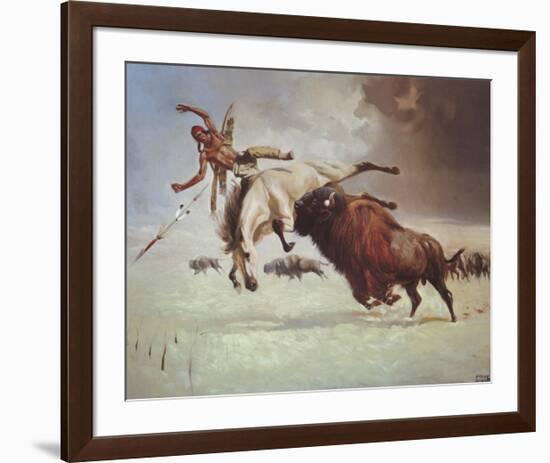 Stampede-Harry Bishop-Framed Premium Giclee Print