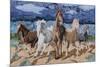 Stampeding Horses-Kestrel Michaud-Mounted Giclee Print