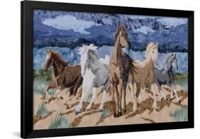 Stampeding Horses-Kestrel Michaud-Framed Giclee Print