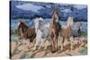 Stampeding Horses-Kestrel Michaud-Stretched Canvas