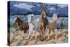 Stampeding Horses-Kestrel Michaud-Stretched Canvas