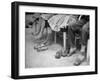 Stamping their Feet, Children from the Avondale Camp Wait to Be Fitted with Free Shoes-Ed Clark-Framed Photographic Print