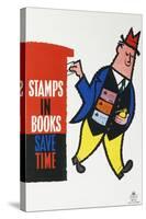 Stamps in Books Save Time-null-Stretched Canvas