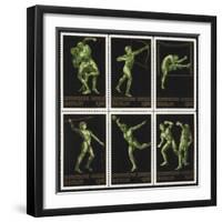 Stamps Marking Germany 1916 Berlin Olympic Games, With Various Events Represented-null-Framed Giclee Print