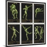Stamps Marking Germany 1916 Berlin Olympic Games, With Various Events Represented-null-Mounted Giclee Print