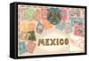 Stamps of Mexico-null-Framed Stretched Canvas