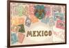 Stamps of Mexico-null-Framed Art Print