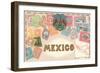 Stamps of Mexico-null-Framed Art Print