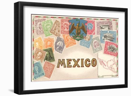 Stamps of Mexico-null-Framed Art Print