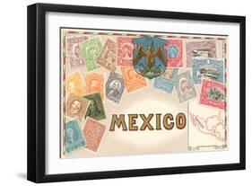 Stamps of Mexico-null-Framed Art Print