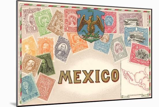 Stamps of Mexico-null-Mounted Art Print