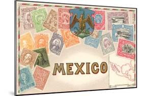 Stamps of Mexico-null-Mounted Art Print