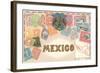 Stamps of Mexico-null-Framed Art Print