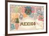 Stamps of Mexico-null-Framed Art Print