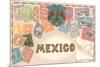 Stamps of Mexico-null-Mounted Art Print