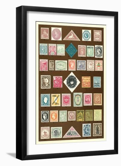 Stamps of the World-null-Framed Art Print