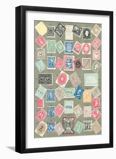 Stamps of the World-null-Framed Art Print