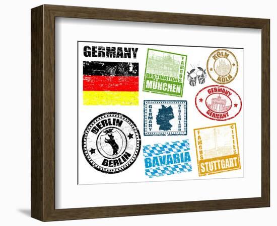 Stamps With Germany-radubalint-Framed Art Print