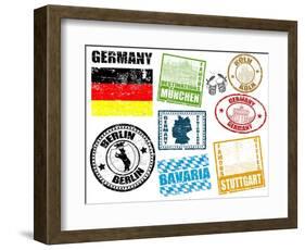 Stamps With Germany-radubalint-Framed Art Print