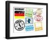 Stamps With Germany-radubalint-Framed Art Print
