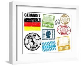 Stamps With Germany-radubalint-Framed Art Print