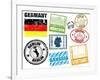 Stamps With Germany-radubalint-Framed Art Print