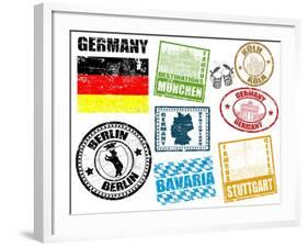 Stamps With Germany-radubalint-Framed Art Print