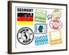 Stamps With Germany-radubalint-Framed Art Print