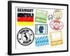 Stamps With Germany-radubalint-Framed Art Print