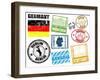 Stamps With Germany-radubalint-Framed Art Print