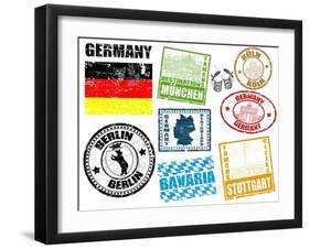 Stamps With Germany-radubalint-Framed Art Print